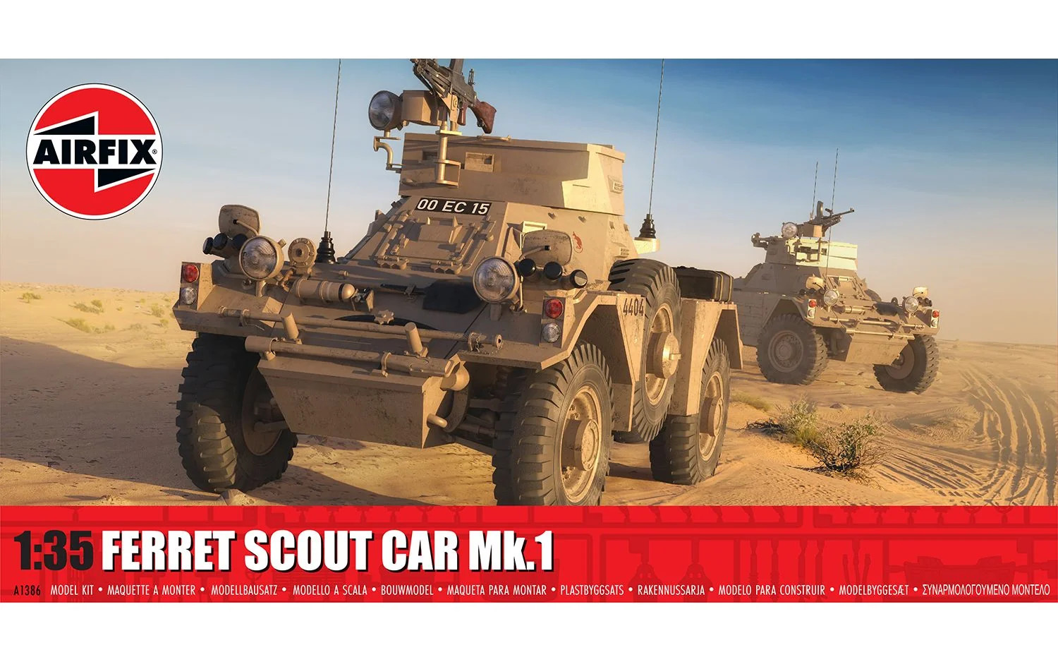 Airfix Ferret Scout Car Mk.1. 1-35 Scale Plastic Model Vehicle Kit. - Image 4