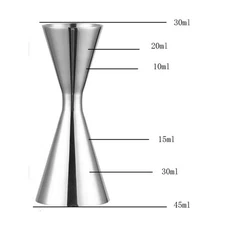Stainless Steel Double Shot Cocktail Jigger with 30 60 ml Measurements