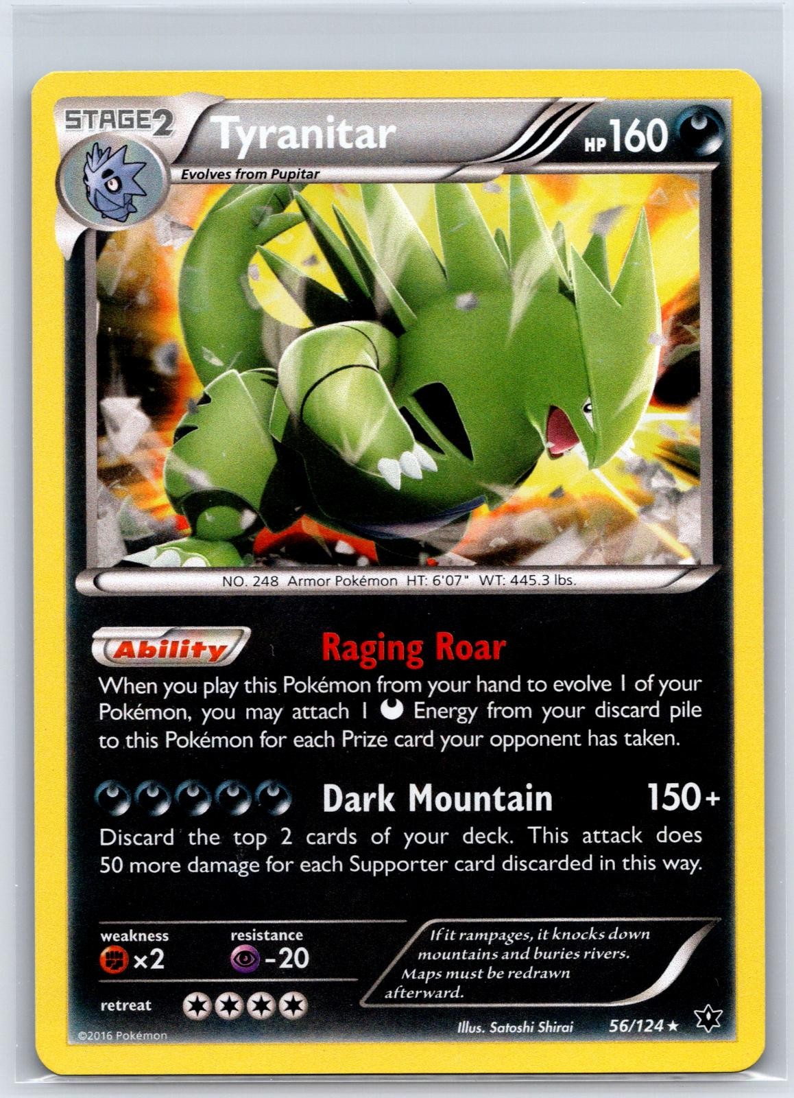 Tyranitar 56/124 Holo Rare Fates Collide Pokemon Holo NM/M 513e-36