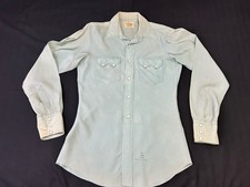 Vintage Miller Western Pearl Snap Shirt Acetate Nylon Sz M Mens
