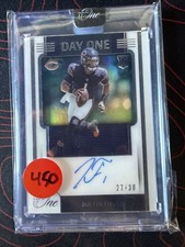 2021 Panini One JUSTIN FIELDS Rookie DAY ONE Shadowbox RC AUTO #/30 - Sealed
