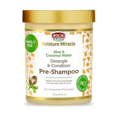 Moisture Miracle Pre-Shampoo Hair Detangler with 18 Ounce (Pack of 1) Coconut