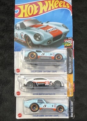 Hot Wheels HW Race Day Shelby Cobra Daytona Coupe Gulf Light Blue 1:64 Unopened