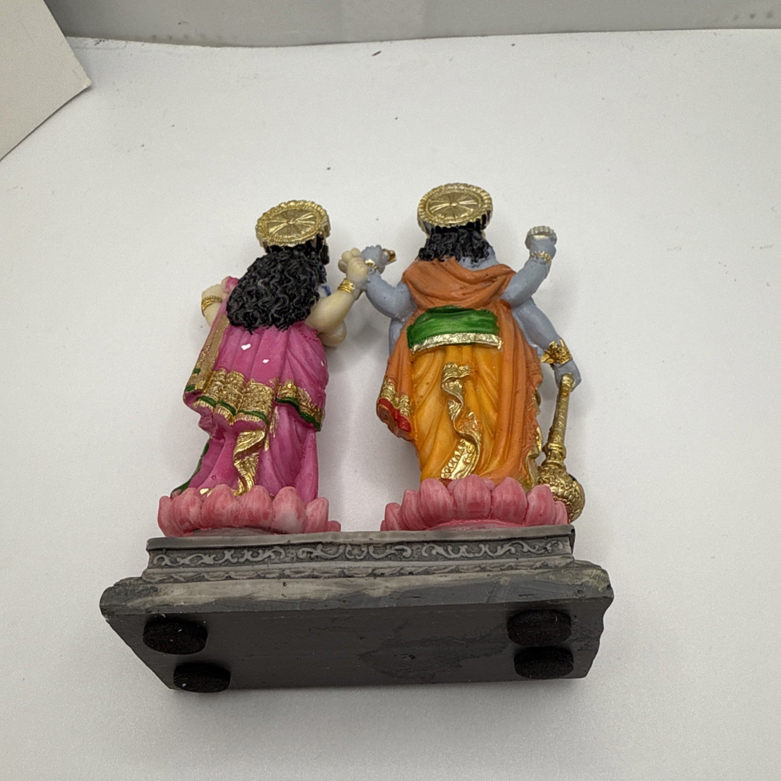 Alikiki Vishnu Lakshmi Narayana Statue 4.7” Lord Vishnu with Laxmi Mata