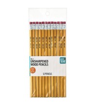 Pen Gear Unsharpened 2 Wood Pencils, 12 Count