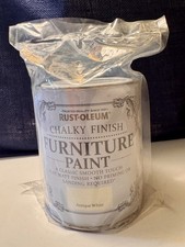 750ml Rust-Oleum Chalky Finish Furniture Paint Antique White NEW