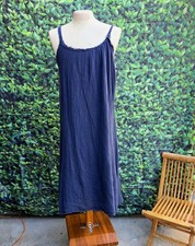 Velvet Graham Spencer Navy Gauze Maxi Dress XS Cotton Sleeveless Boho