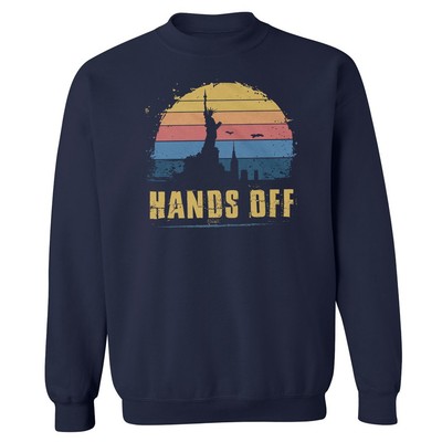 Hands Off Retro Statue Of Liberty - Anti 47 Protest Unisex Crewneck Sweatshirt