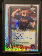 Spencer Schwellenbach 2025 Topps Chrome Logofractor Auto #RA-SS (RC) - Braves