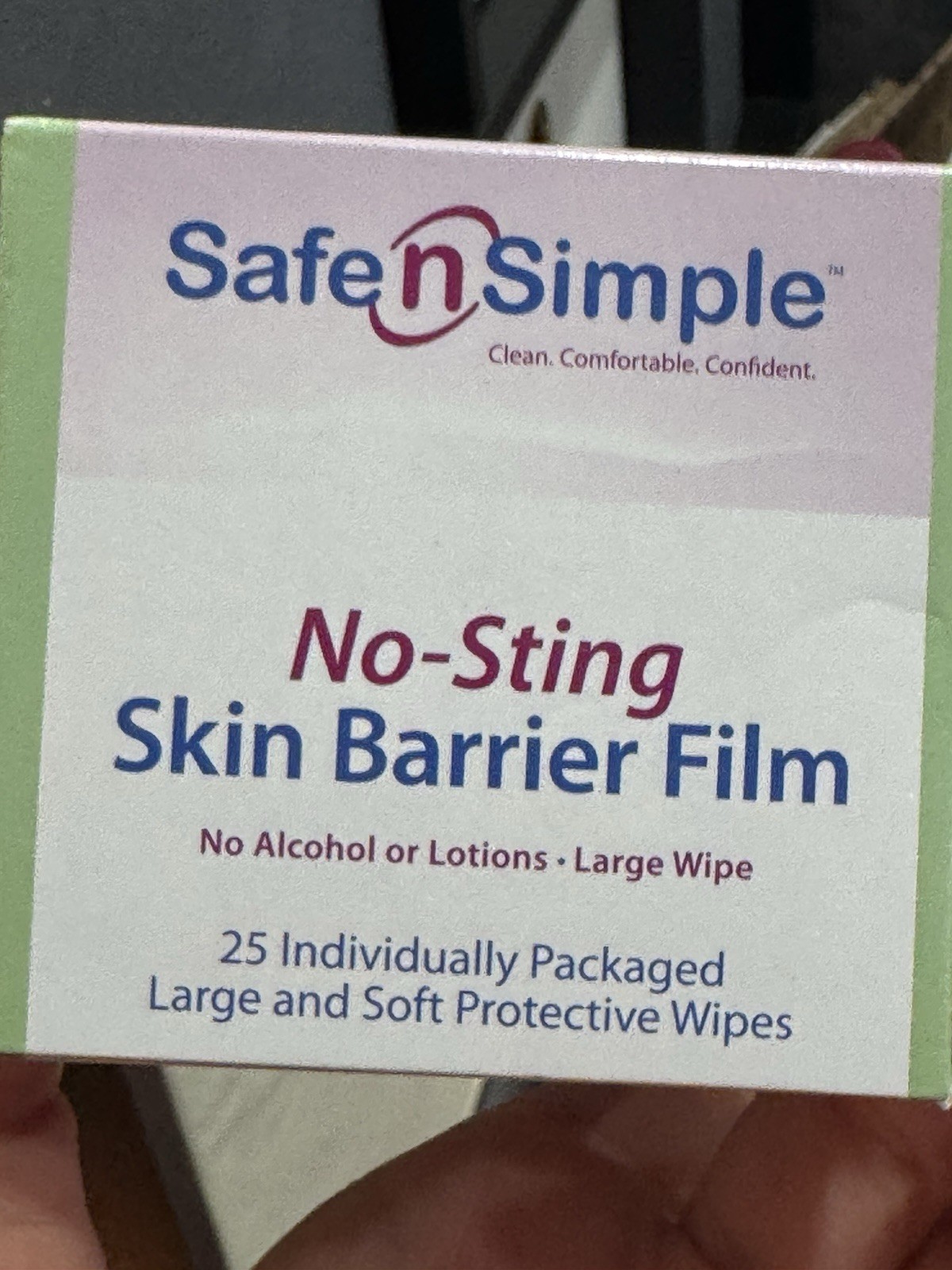 75 Safe n Simple SNS00807 Large No-Sting Skin Barrier Film Wipes Exp 07/27