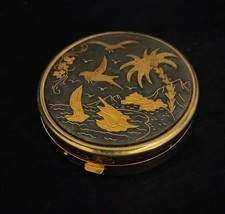 Pillendose Goldfarben Damaszener Emaille Toledo