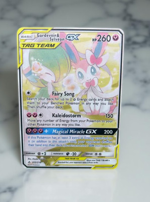 Gardevoir Sylveon GX  ~ Pokémon Stainless Steel Gift/DisplayGold Metal