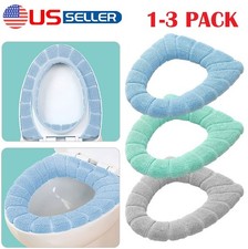 1-3  Bathroom Closestool Toilet Seat Cover Soft Pad Cushion Winter Warm Mat USA