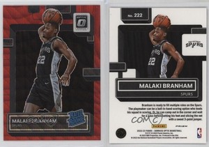 2022-23 Panini Donruss Optic Rated Red Wave Prizm Malaki Branham #222 Rookie RC