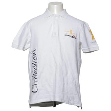 Poco Bueno, Poloshirt, Größe: M, Weiß, Baumwolle, Print, Herren #CRG