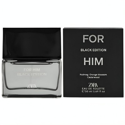 Zara For Him Black Edition Perfume for Men Eau de Toilette EDT