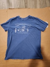 Harley Davidson T Shirt Mens 2XL graphic Print Blue Short Sleeve Made In USA