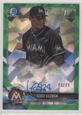 2018 Bowman Chrome HTA Green Atomic Refractor 3/99 Jorge Guzman Auto 7eo