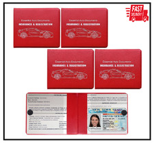 4 Pack Car Registration and Insurance Holder for License Documents Wallet Case