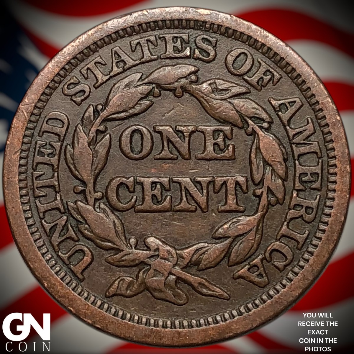 1848 Braided Hair Large Cent Z1122 | eBay