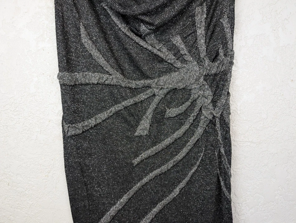 Авангардное облегающее макси-платье Sarah Pacini из вискозы с металлической вязкой один размер - Изображение 3 из 4