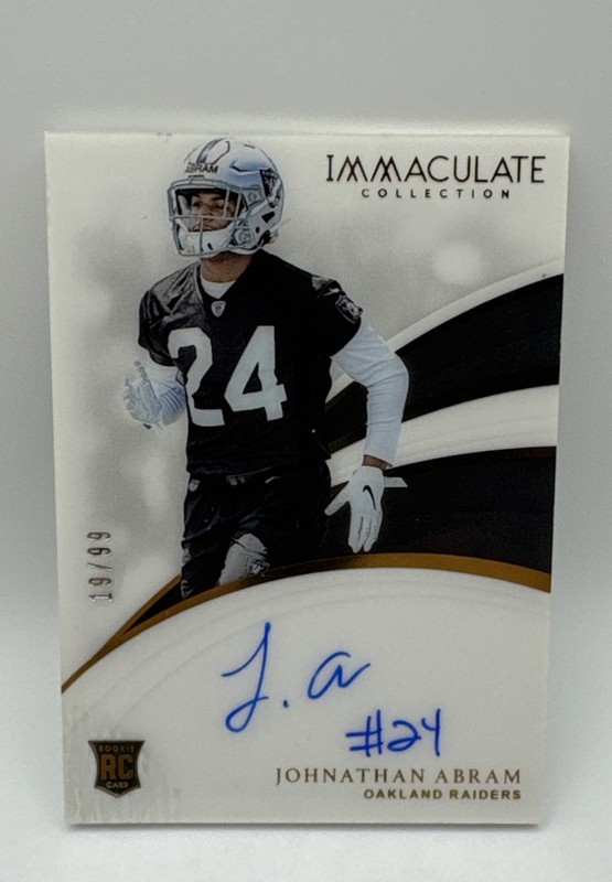 2019 Panini Immaculate Collection - Rookie Auto Johnathan Abram /99 Raiders
