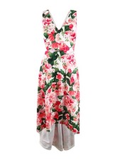 Calvin Klein Women's Plus Size Printed High-Low Dress
