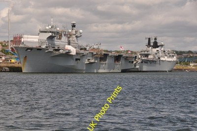 Photo A2 Plymouth : Devonport - HMS Bulwark (L15) Torpoint Looking acros c2015