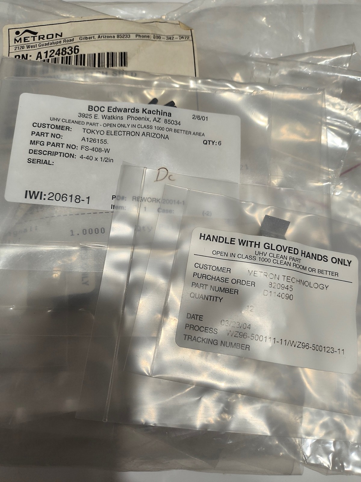 Tokyo Electron TEL Tazmo Semiconductor Equipment Parts & Hardware Lot