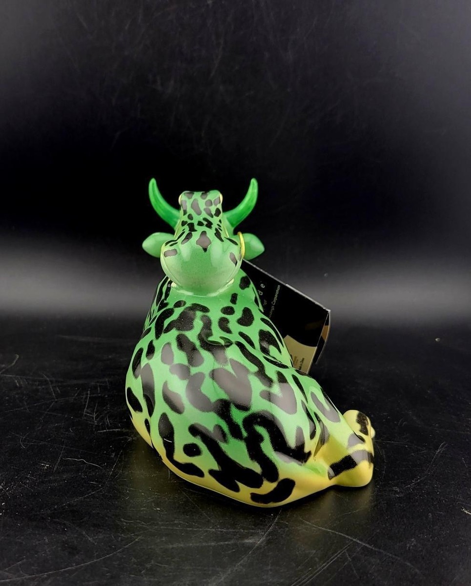 カウパレード　2002年 Cow Parade 2002 Mother Frog Green Ceramic Cow #9207