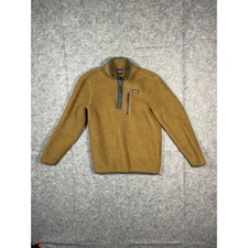 Patagonia Kids Fleece Pullover Jacket Tan Quarter Zip Size XL