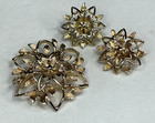 Vintage Sarah Coventry "Peta-Lure" (1962) Brooch & Earrings Set — photo 1