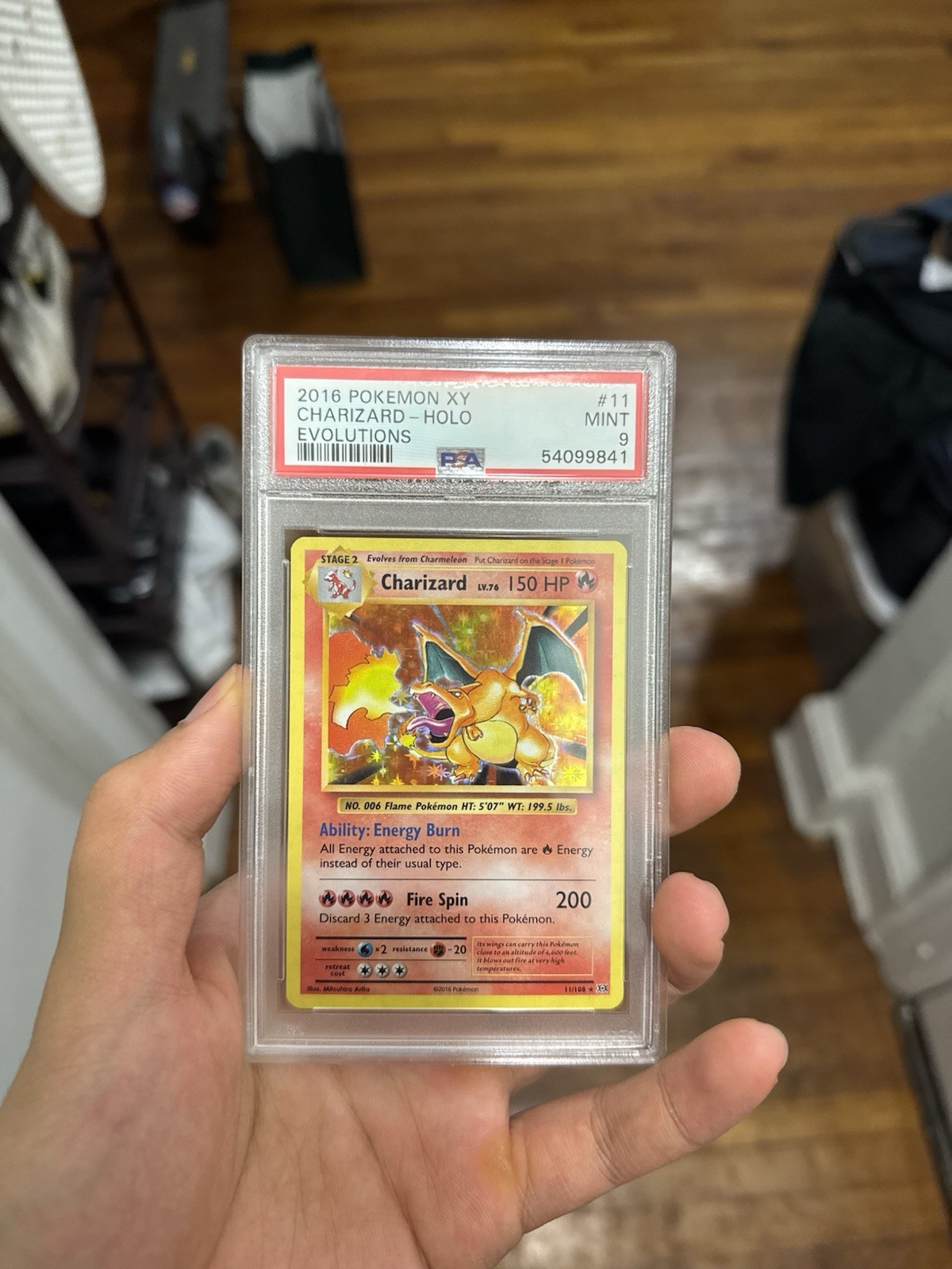 Pokemon Company 2016 XY Evolutions Charizard Holo Rare 11/108 PSA 9