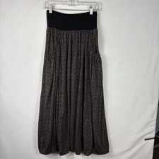 Garnet Hill Favorite Skirt Women  s M Pockets Pull On Lagenlook Abstract Print
