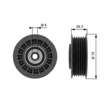 GATES Spannrolle Keilrippenriemen DriveAlign™ T38092 für MERCEDES PUCH 190 T1 SL