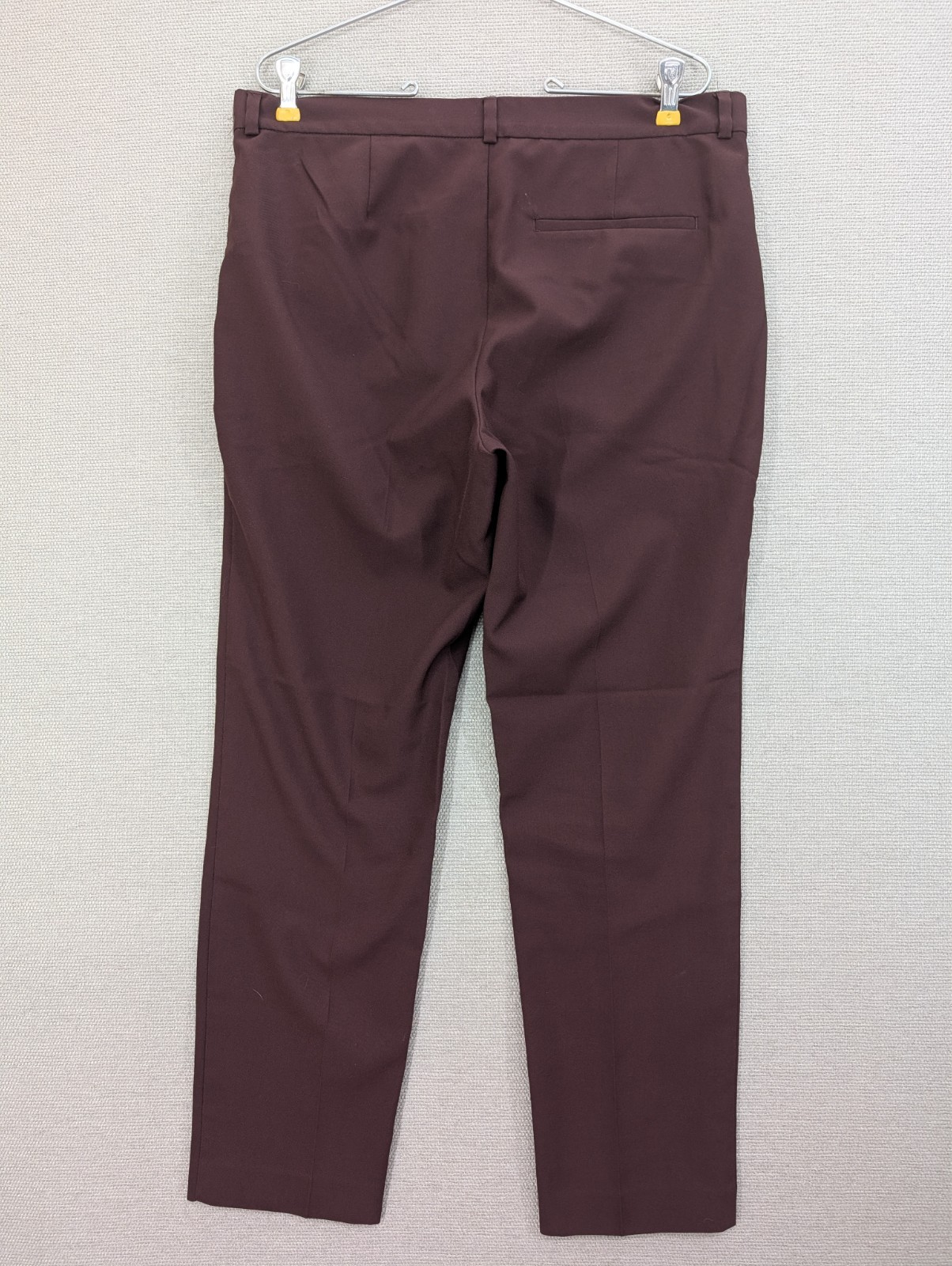 H&M Women's Pants Size 34R Skinny Fit Dark Burgundy thumbnail 7