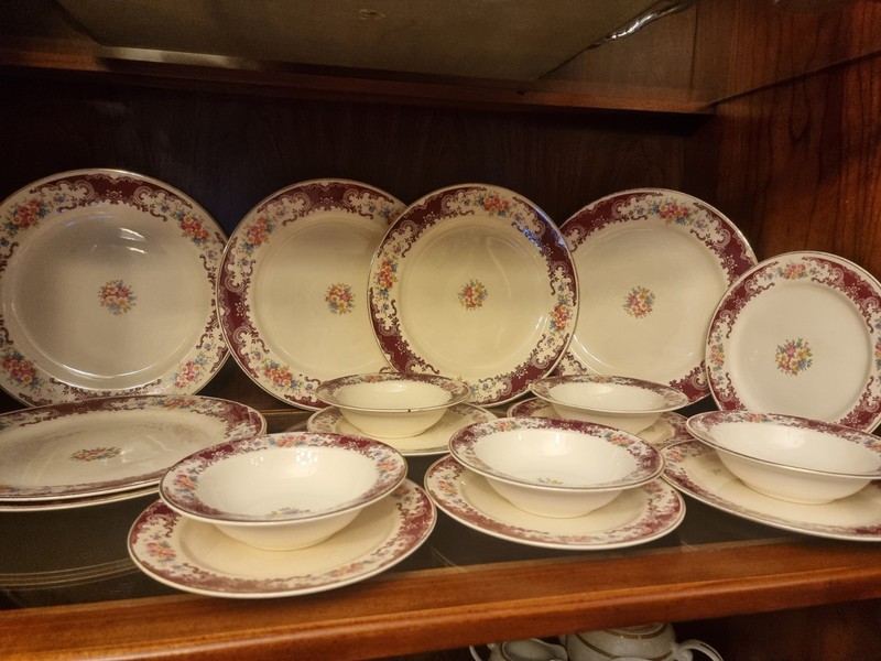 Antique Americana Dishes!Homer Laughlin 1940 Virginia Rose Majestic  Pattern