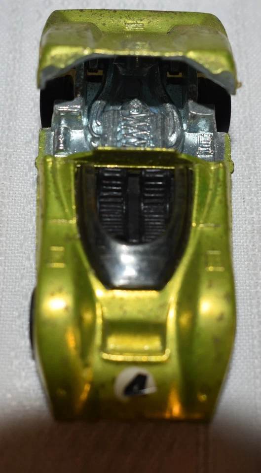 Se abre maletero vintage Hot Wheels Redline McLAREN verde número 4 Foto 2 de 4