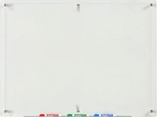 Clear Glass Dry-Erase Board Set - 4' x 3' - Includes Hardware  Marker Tray ...