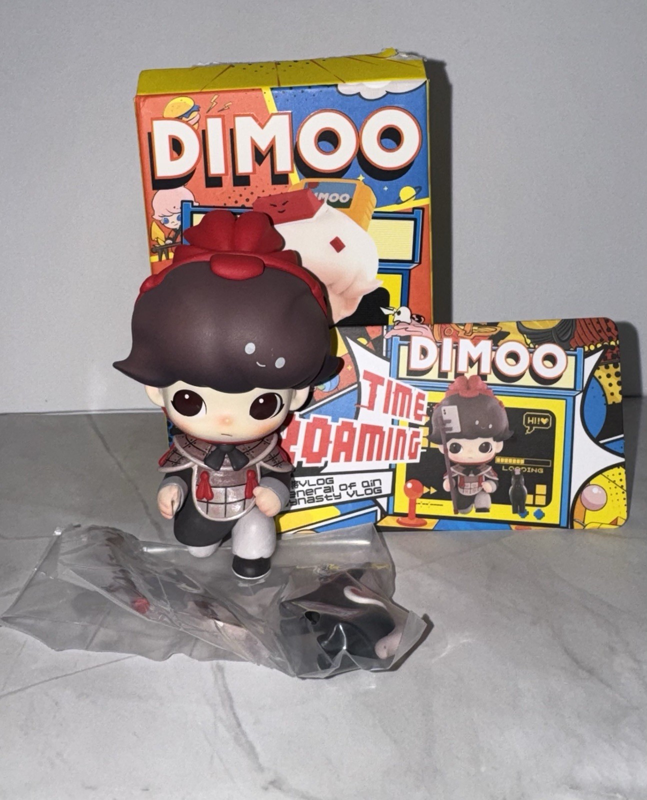 Pop Mart Dimoo Time Roaming Series Mini Figure General Of Qin Dynasty Vlog-image