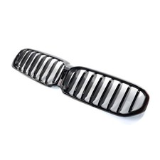 G30 Grille, Single Slats Gloss Black Grill Front Kidney Grille Compatible wit...