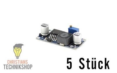 CHRISTIAN'S TECHNIK SHOP Convertidor DC-DC 5 piezas LM2596S módulo reductor 3A entrada 3,2-40V