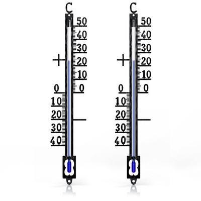 Bearware 2x Analoges Thermometer aus Metall