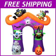 Haunted House Arch Inflatable Decoration - Halloween Lights