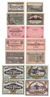 Ostgebiete Lot von 7 verschiedenen Kleingeld aus dtsch. Ostgebieten siehe Scan