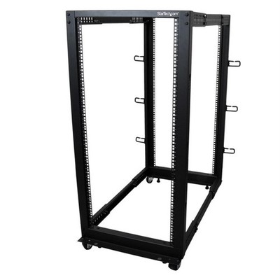 StarTech.com 4-Posten 25 HE mobiles Open Frame Server-Rack vier Pfosten 19 Zoll Netzwerk Rac