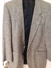 Jones New York Men's Gray Wool blend Tweed 2-Button Single-Breasted Jacket 44