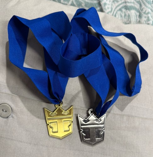 RARE Royal Caribbean Gold & Silver medals "Earned Not Bought"