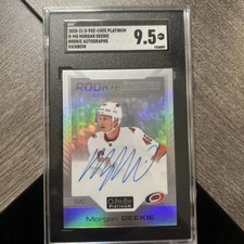 2020-21 OPeeChee Platinum Rookie Autographs Morgan Geekie #R-MG Rainbow (AU, RC)