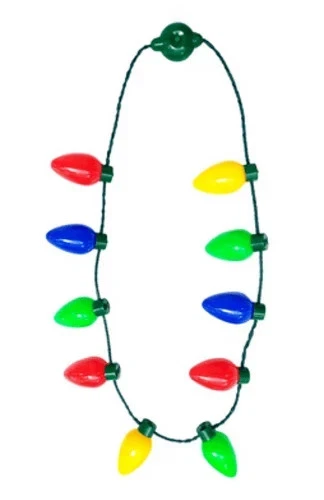 Paquete de 2 collar de luces navideñas intermitentes iluminadas Jumbo Be Jolly de voz festiva Foto 2 de 3